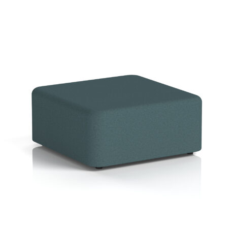 Large Harlestone Square Stool in X2 Polygon fabric, featuring a single tone design and sleek minimalist shape.