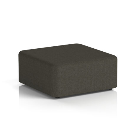 Large Harlestone Square Stool in Main Line Flax fabric, featuring a sleek design and a soft, textured finish.