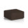 Large Harlestone Square Stool in Synergy - Wed body and top, featuring a single tone dark brown fabric finish.