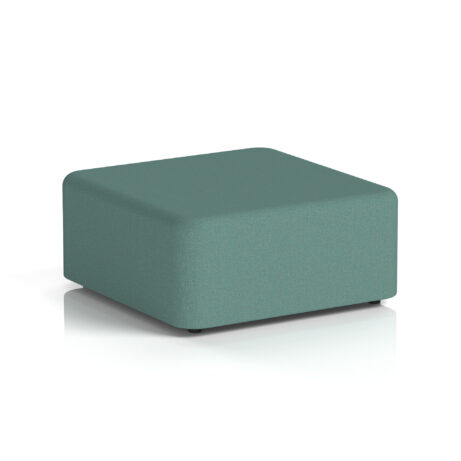 Harlestone Large Square Stool in Sumi - Handa, single tone fabric with a smooth finish.