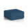 Large Harlestone Square Stool in Sumi - Uto fabric, featuring a sleek, minimalist design and a solid blue color.