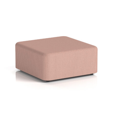 Large Harlestone Square Stool in Yoredale - Kidstone fabric, featuring a modern single-tone design.