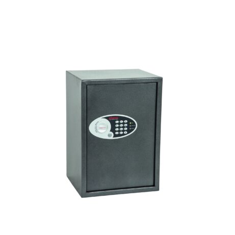 Compact SS0800E Series Steel Safe, 51 Litres, Metallic Graphite with electronic lock and keypad.