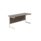 Single upright rectangular desk, 1800x600mm, dark walnut top with a white frame. FSC certified.