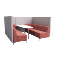 SIMOOM 6-Seater Booth - Faux Leather