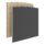 Curved floor standing system screens in wood and dark grey finishes for flexible privacy in open-plan offices.