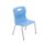 Titan 4 Leg Chair, Size 2, in Sky Blue with a sturdy design and metallic legs.