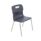 Titan 4 Leg Chair, Size 3, in Charcoal with gray plastic seat and yellow-tipped legs.