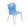 Titan 4 Leg Chair, Size 3, Sky Blue, with a durable plastic seat and metal legs featuring yellow rubber tips.