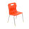 Titan 4 Leg Chair, Size 3, orange color, with a plastic seat and metal legs. Ideal for classrooms and casual settings.