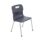 Titan 4 Leg Chair, Size 4, Charcoal colour with grey seat and metal legs featuring red plastic feet.