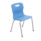 Titan 4 Leg Chair, Size 4, in Sky Blue with a sleek plastic seat and silver metal legs.