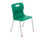 Titan 4 Leg Chair in Size 4, featuring a green plastic seat and metal frame with red feet caps.