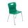 Titan 4 Leg Chair in Size 4, featuring a green plastic seat and metal frame with red feet caps.