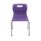 Durable Titan 4 Leg Chair in purple, with a steel frame, impact-resistant shell, anti-tilt legs, and stackable design.