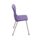 Durable Titan 4 Leg Chair in purple with impact-resistant shell, steel frame, anti-tilt legs, and carry handle.