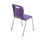 Durable Titan 4 Leg Chair in purple with impact-resistant shell and steel frame, designed for educational seating.