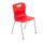 Titan 4 Leg Chair, Size 4, in red with a sleek design and metal legs.