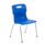 Titan 4 Leg Chair, Size 5, blue plastic seat with silver legs, featuring a handle cutout on the back.