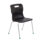 Titan 4 Leg Chair, Size 5, with a black seat and chrome legs featuring green protective tips.