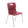 Titan 4 Leg Chair, Size 5, in burgundy with a plastic seat and chrome legs.