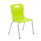 Titan 4 Leg Chair, Size 5, lime colour with a metal frame and anti-slip feet.