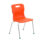Titan 4 Leg Chair, Size 5, in vibrant orange with a sleek plastic seat and chrome legs.