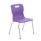 Titan 4 Leg Chair, Size 5, featuring a purple plastic seat and chrome legs with green foot caps.