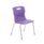 Titan 4 Leg Chair, Size 5, featuring a purple plastic seat and chrome legs with green foot caps.