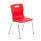 Titan 4 Leg Chair, Size 5, vibrant red seat, chrome legs, designed for durability and comfort.