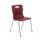 Titan 4 Leg Chair in Size 6, Burgundy color with chrome legs and blue leg tips.