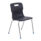 Titan 4 Leg Chair, Size 6, in Charcoal with a molded seat and silver legs.
