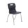 Titan 4 Leg Chair, Size 6, in Charcoal with a molded seat and silver legs.