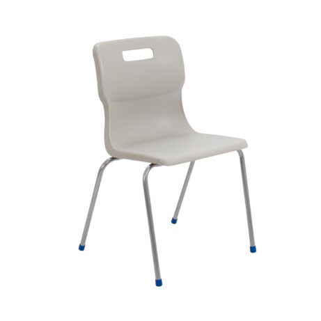 Titan 4 Leg Chair in grey, size 6, with a modern design and chrome legs.