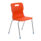 Titan 4 Leg Chair, Size 6, in orange finish with a steel frame and blue plastic feet.