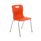 Titan 4 Leg Chair, Size 6, in orange finish with a steel frame and blue plastic feet.