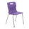 Titan 4 Leg Chair in Size 6, featuring a purple plastic seat and chrome legs with blue feet.