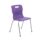 Titan 4 Leg Chair in Size 6, featuring a purple plastic seat and chrome legs with blue feet.