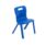 Titan One Piece Chair, Size 2, in vibrant blue color, featuring a sturdy design and built-in handle.