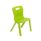 Titan One Piece Chair, Size 2, in vibrant lime green, with a curved back and four sturdy legs.