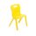 Titan One Piece Chair, Size 2, in bright yellow, featuring a simple design with a back handle.