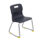 Titan Skid Base Chair, Size 3, Charcoal colour with a sturdy steel frame and yellow feet.