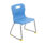 Titan Skid Base Chair, Size 3, in Sky Blue with a silver frame and yellow foot caps.