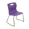 Titan Skid Base Chair, Size 3, featuring a purple plastic seat and silver metal frame with yellow plastic feet.