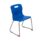 Titan Skid Base Chair, Size 4, featuring a blue plastic seat and a silver metal base with red protective feet.