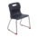 Titan Skid Base Chair, Size 4, Charcoal colour, featuring a sleek plastic seat and sturdy metal frame.