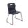 Titan Skid Base Chair, Size 4, Charcoal colour, featuring a sleek plastic seat and sturdy metal frame.