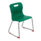 Titan Skid Base Chair, Size 4, in green with a metal frame and red rubber feet.