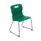 Titan Skid Base Chair, Size 4, in green with a metal frame and red rubber feet.