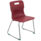 Titan Skid Base Chair, Size 5, in burgundy with a sleek plastic seat and chrome skid base.